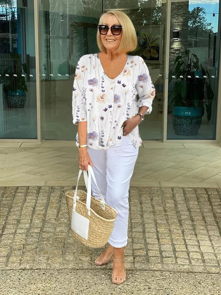 Valeriana™ | Haut fleuri à manches longues