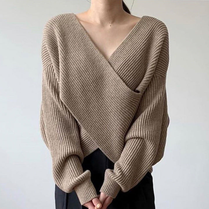 Manon™ | Pull en tricot croisé chic
