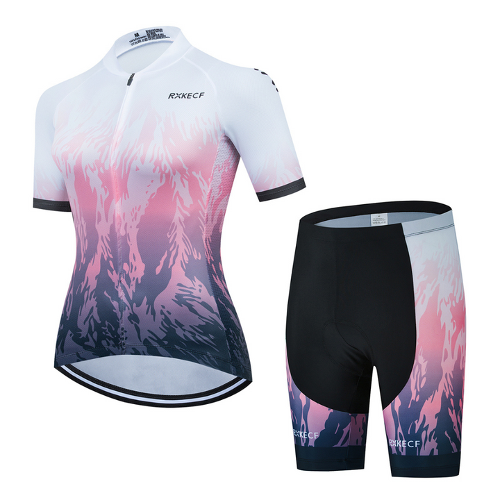 RXKECF PRO Ensemble de Vêtements de Cyclisme pour Femmes - Court
