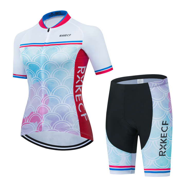 RXKECF PRO Ensemble de Vêtements de Cyclisme pour Femmes - Court