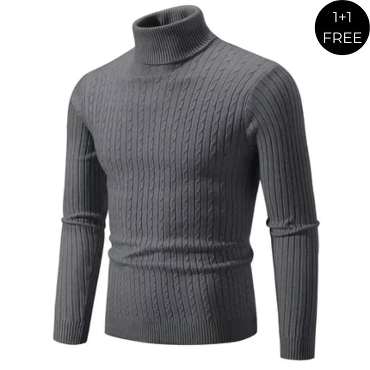 Enzo | Warm Turtleneck Knit Sweater (1 À L'achat, 1 Gratuit)