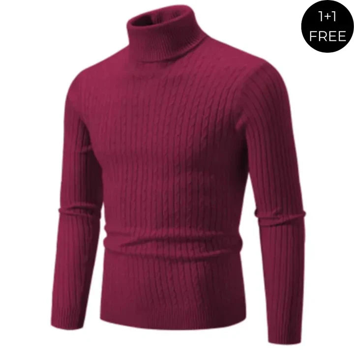 Enzo | Warm Turtleneck Knit Sweater (1 À L'achat, 1 Gratuit)