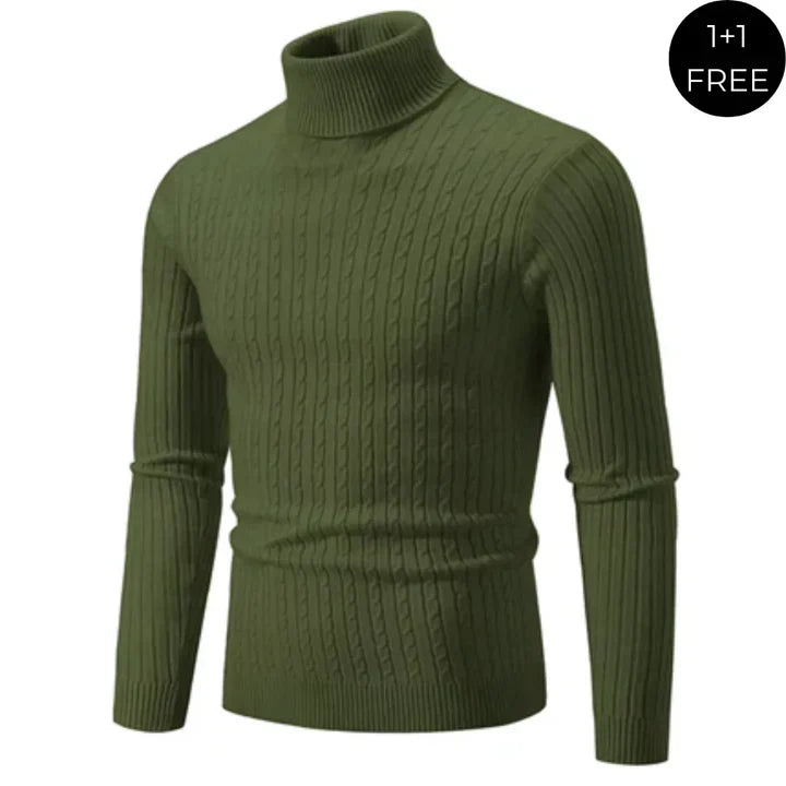 Enzo | Warm Turtleneck Knit Sweater (1 À L'achat, 1 Gratuit)