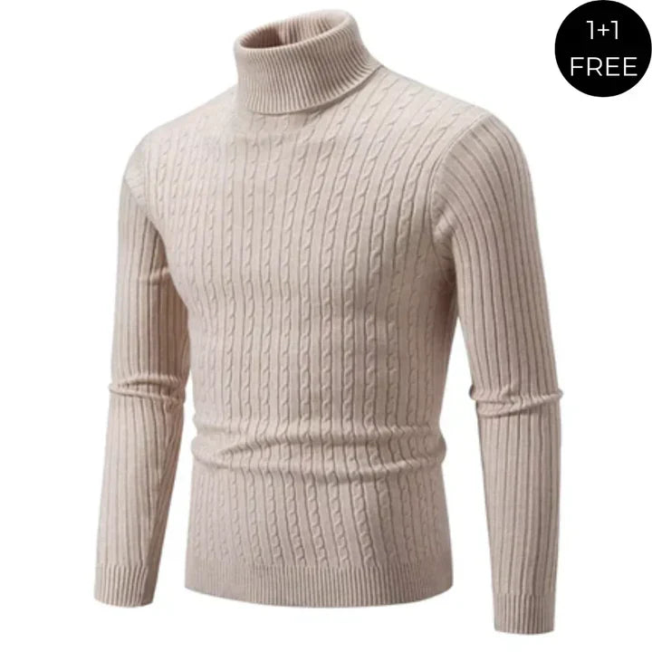 Enzo | Warm Turtleneck Knit Sweater (1 À L'achat, 1 Gratuit)