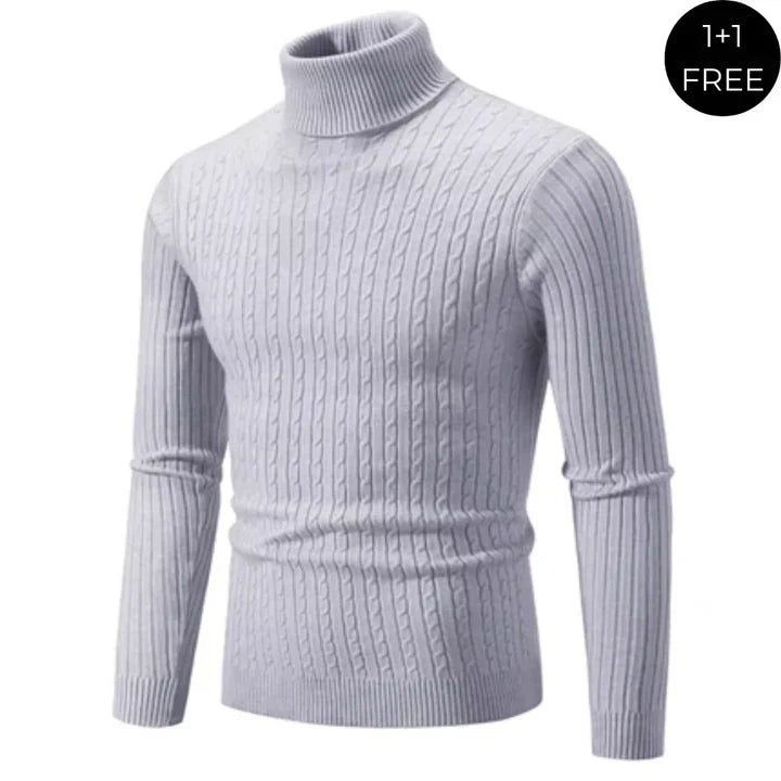 Enzo | Warm Turtleneck Knit Sweater (1 À L'achat, 1 Gratuit)