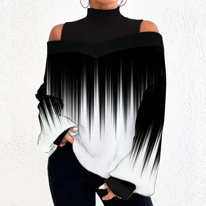 Haut Tricoté Élégant à Épaules Dénudées