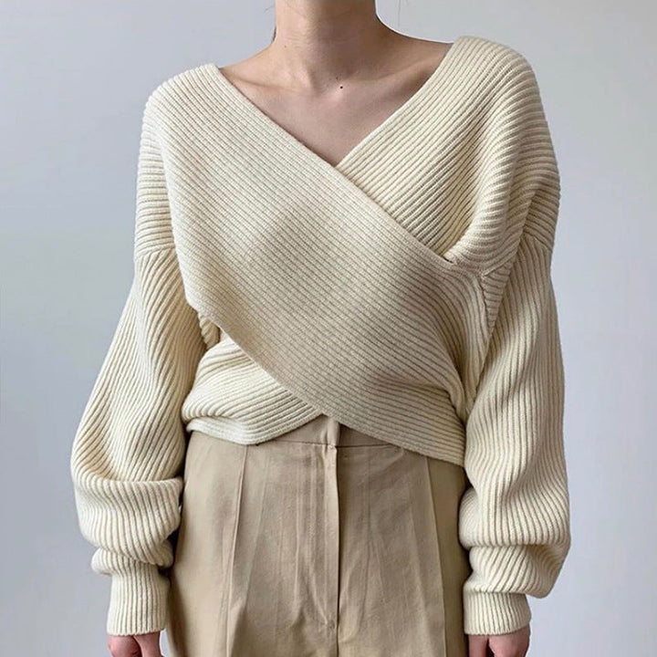 Manon™ | Pull en tricot croisé chic