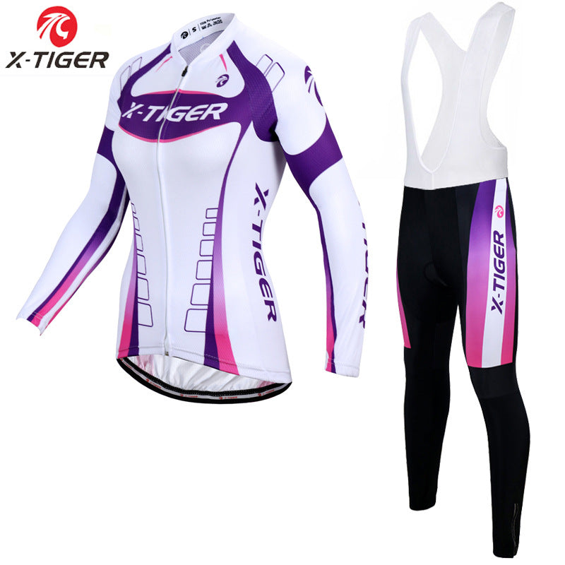 X-Tiger - Ensemble de cyclisme à manches longues pour femmes