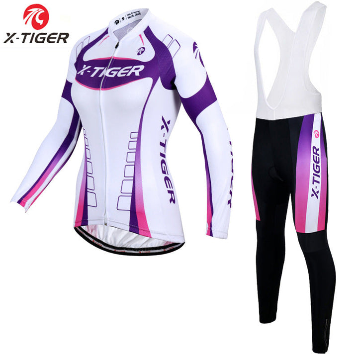 X-Tiger - Ensemble de cyclisme à manches longues pour femmes