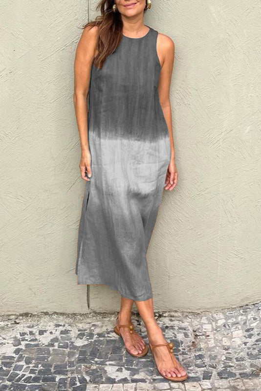 Clara | Robe longue sans manches à effet dégradé élégant pour femme