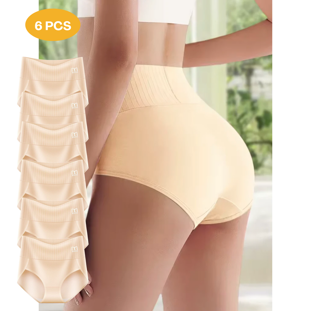 MARIE | Lot de 6 slips gainants taille haute