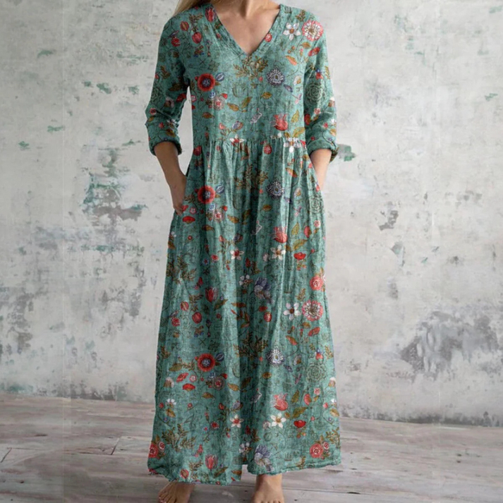 Kiana – Robe d'Été Élégante à Motif Floral