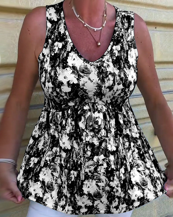 Débardeur Sexy Imprimé Sans Manches