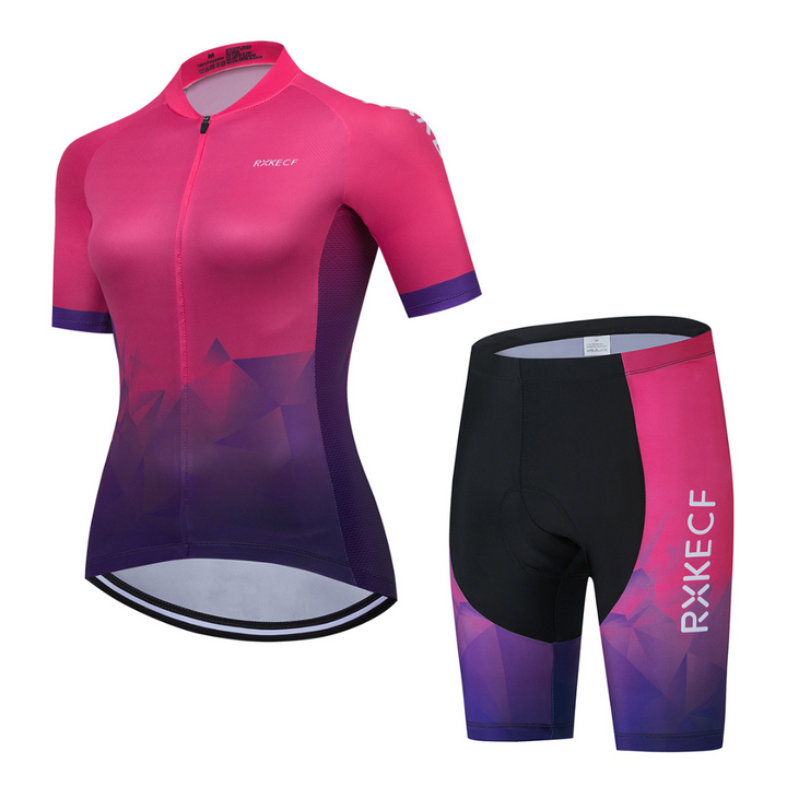RXKECF PRO Ensemble de Vêtements de Cyclisme pour Femmes - Court