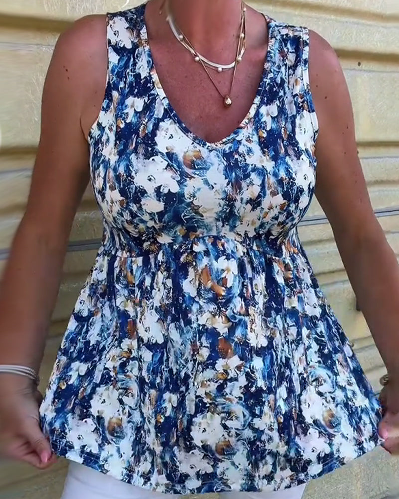 Débardeur Sexy Imprimé Sans Manches