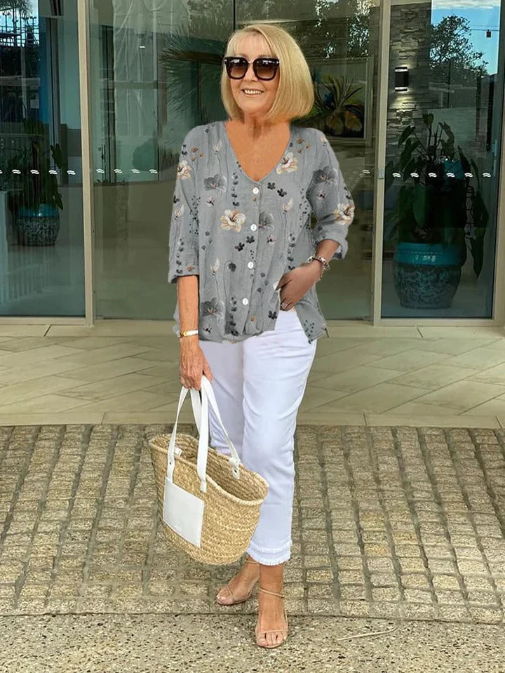 Valeriana™ | Haut fleuri à manches longues