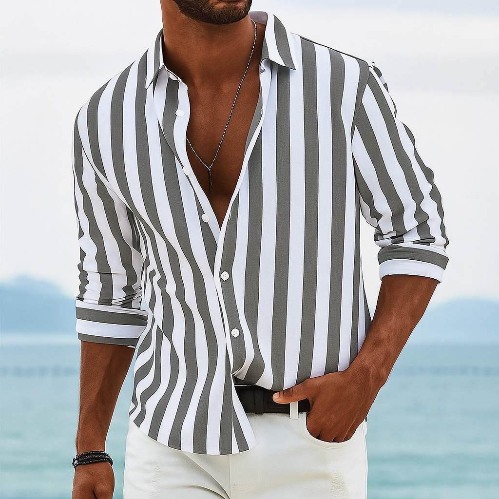 Benji - Chemise Rayée Décontractée et Élégante