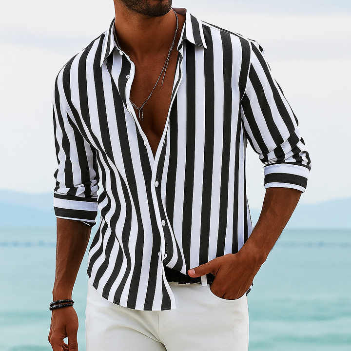 Benji - Chemise Rayée Décontractée et Élégante