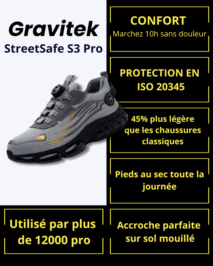 StreetGuard S3 Pro – chaussure de sécurité au confort sneaker