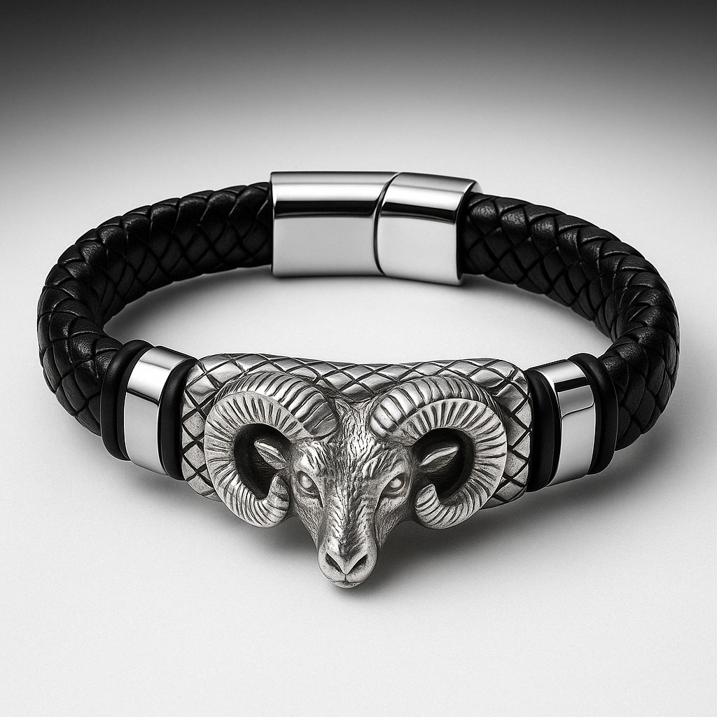 Wade - Bracelet Élégant à Tête de Bélier