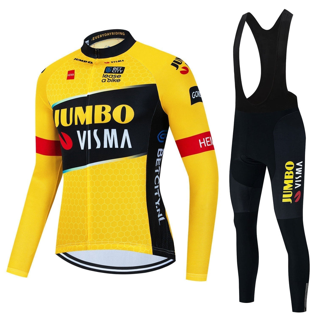 Jumbo Visma - Ensemble de cyclisme professionnel à manches longues