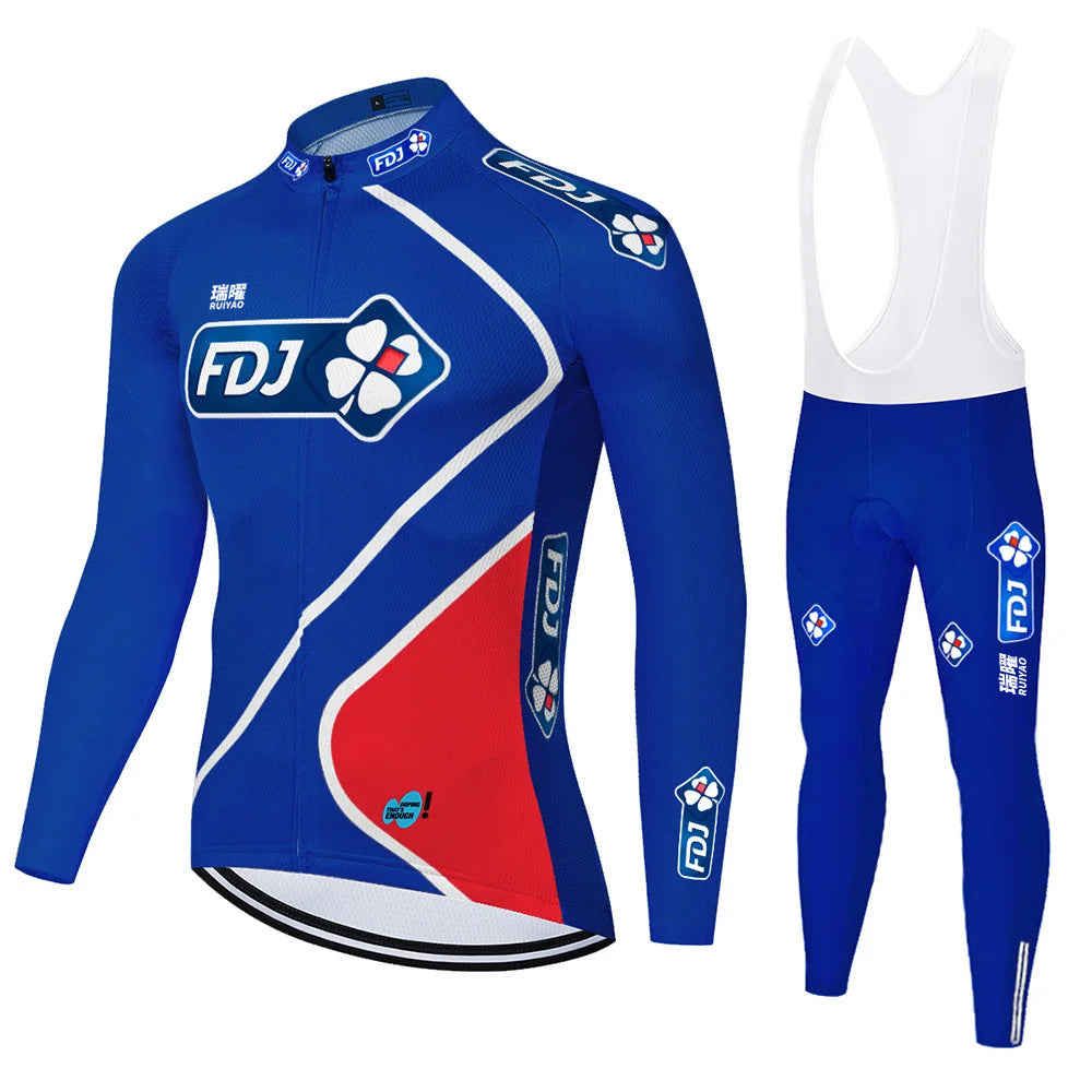 FDJ - Ensemble de cyclisme professionnel à manches longues