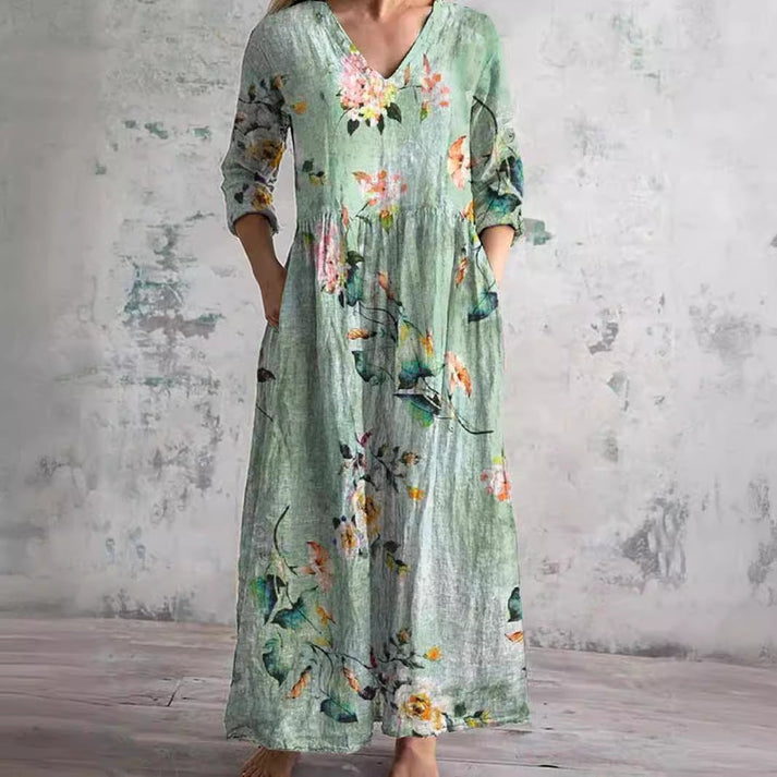 Kiana – Robe d'Été Élégante à Motif Floral