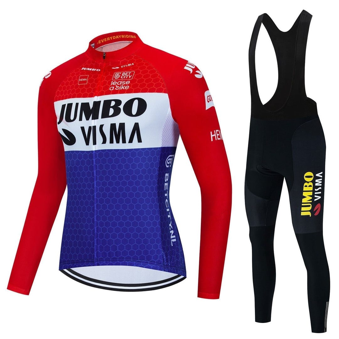 Jumbo Visma - Ensemble de cyclisme professionnel à manches longues