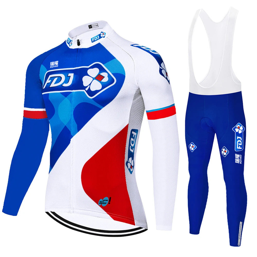 FDJ - Ensemble de cyclisme professionnel à manches longues