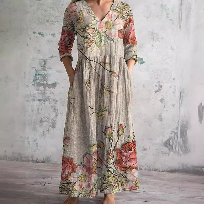 Kiana – Robe d'Été Élégante à Motif Floral