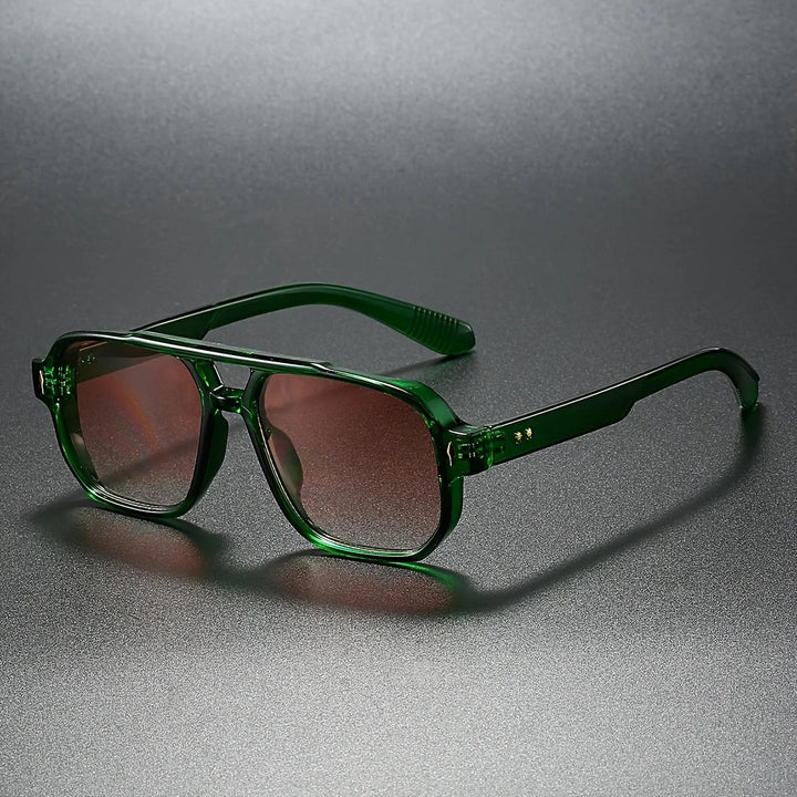 Aaron - Lunettes de soleil rétro carrées