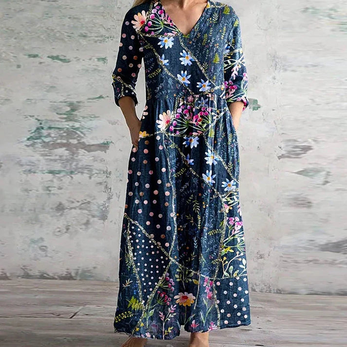 Kiana – Robe d'Été Élégante à Motif Floral