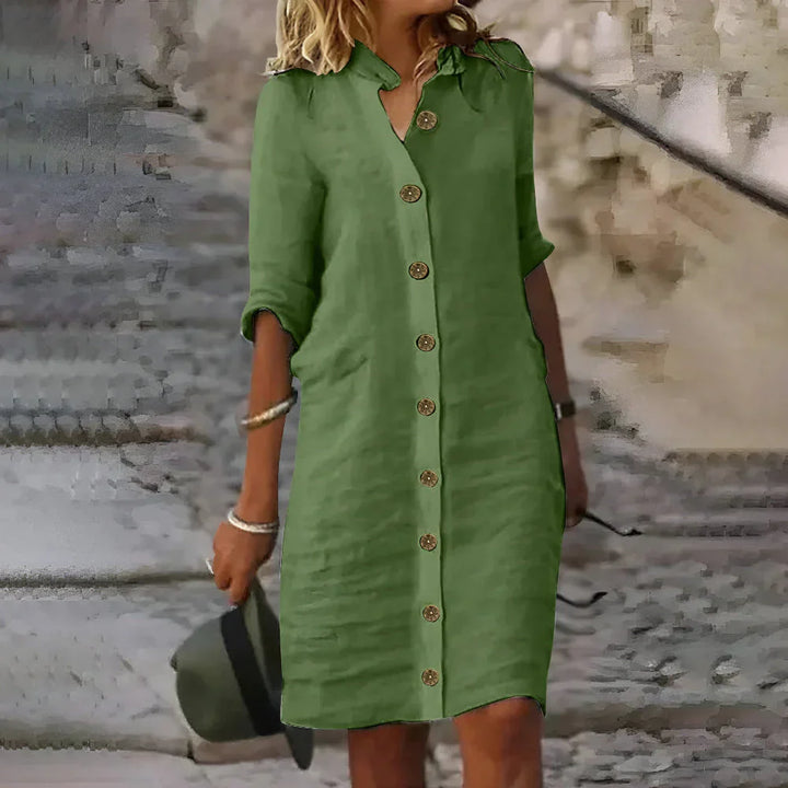 Bea™ | Robe chemise midi décontractée