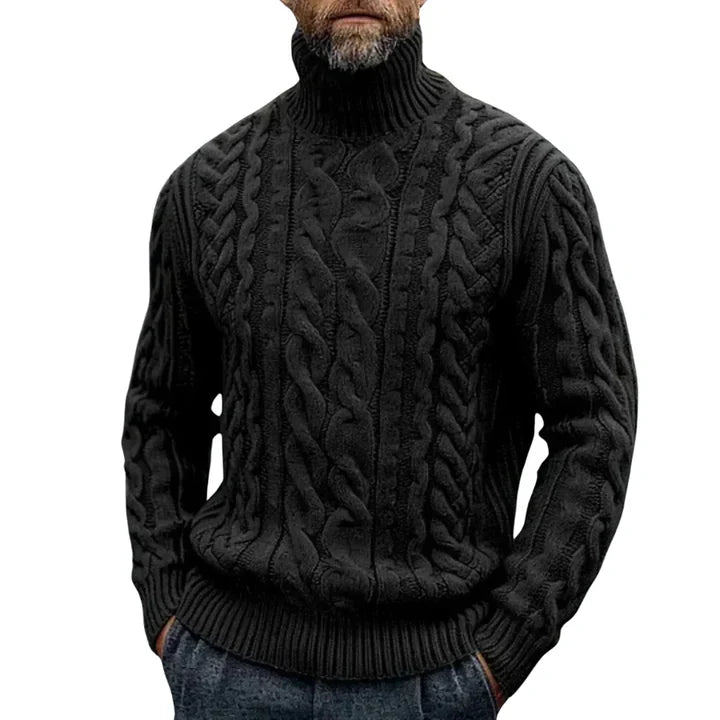 Adriano - Pull En Maille Torsadée Vintage