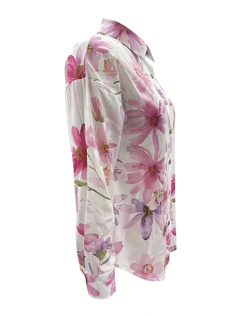 Emiliana – Blouse Élégante à Fleurs