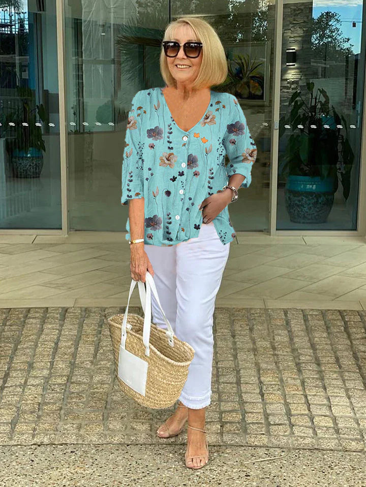 Valeriana™ | Haut fleuri à manches longues