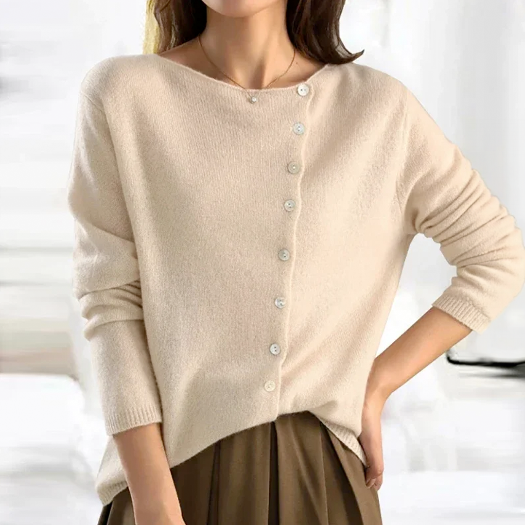 Léa™ | Cardigan classique en maille boutonnée