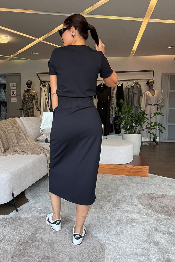 Noa™ | Ensemble Élégant Haut à Col en V et Jupe