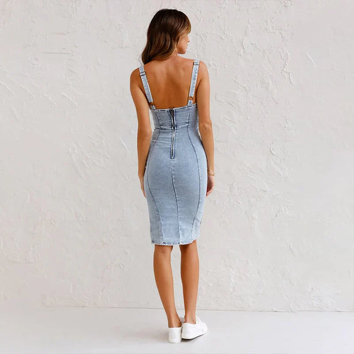 Mona - Robe camisole en denim