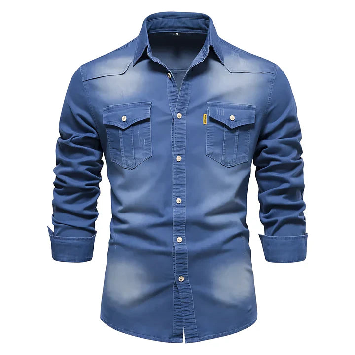 Chemise en denim de coton AdaptiveFit : Taillée pour l'homme